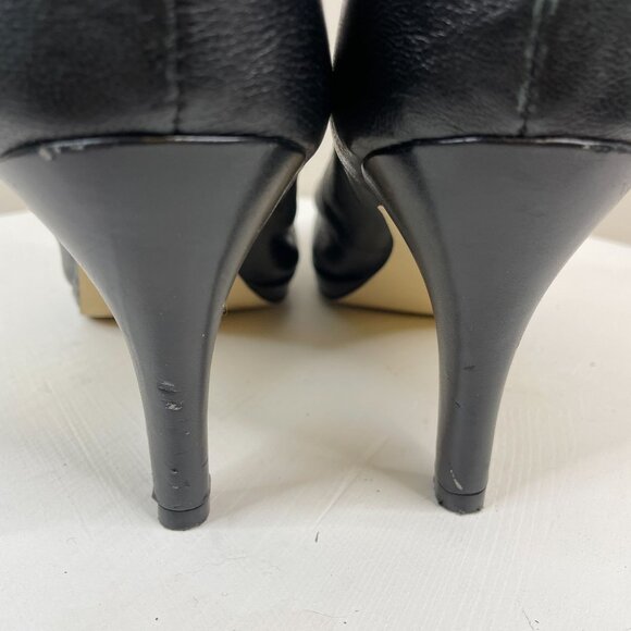 Vintage Womens Lace Up Leather Ankle Boots 9.5 Black Whimsigoth Fairy Grunge - Picture 9 of 16